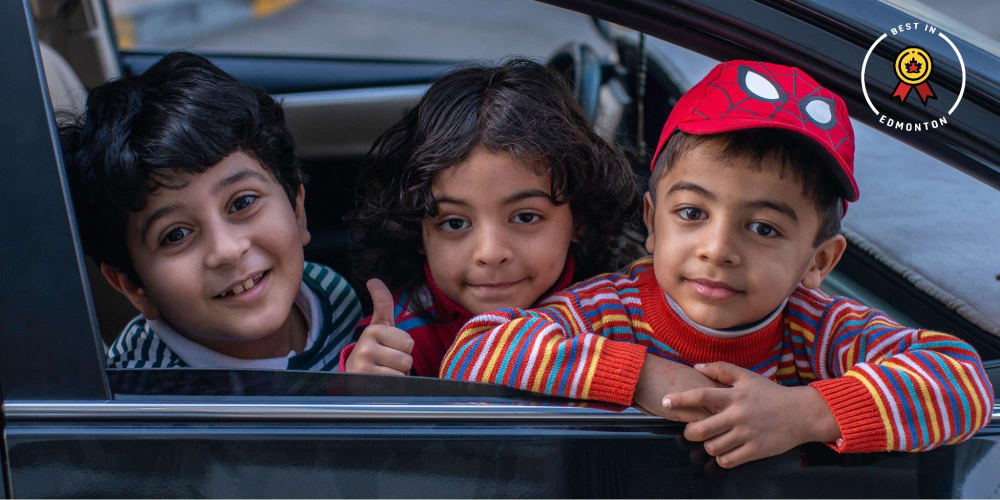 What are the child passenger safety guidelines in Edmonton, Alberta